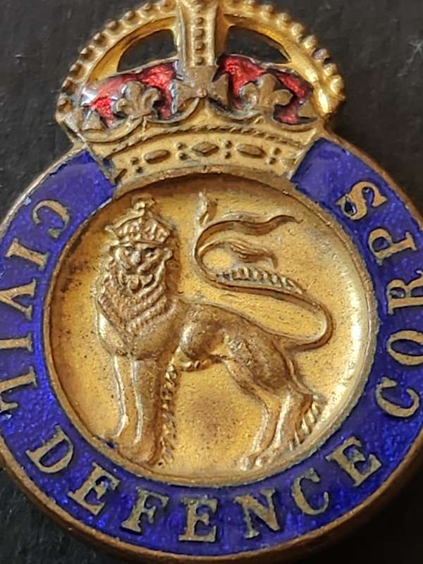 Civil Defense Corps Enamel Pin Badge