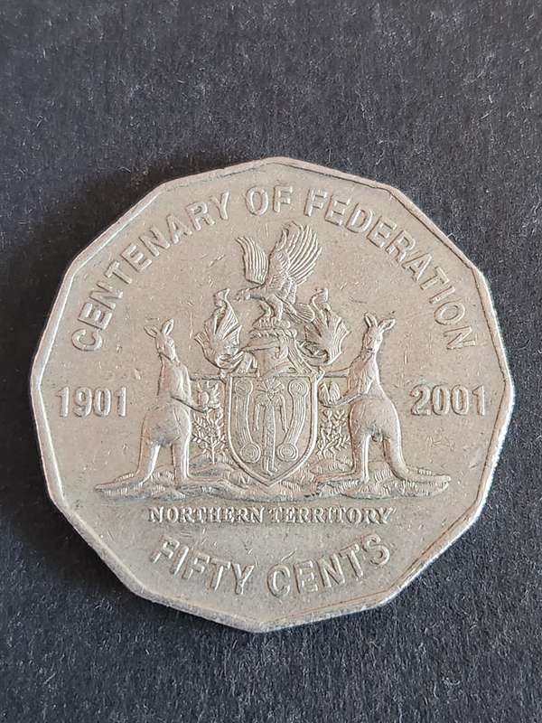Australia 50 Cents Centenary of Federation Northern Territory (1901-2001)