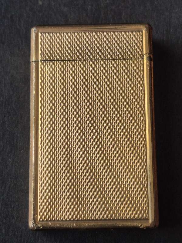 St. Dupont Lighter - made in France (large gold plated) - nice condition - needs to be gassed