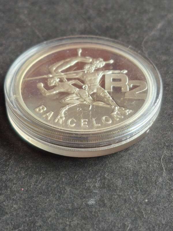 1992 Barcelona Olympics Silver Two Rand Proof
