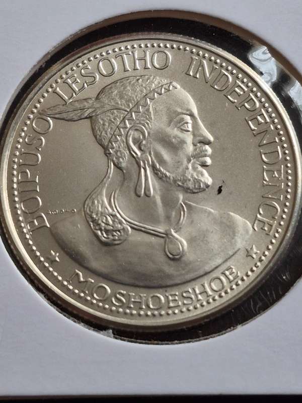 Lesotho Kingdom 50 Licente Independence Coin Silver 1966 Moshoeshoe II Proof