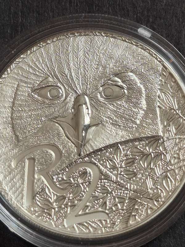Birds of Prey Series "The African Owl" R2 Sterling Silver Proof 2004 no. 0554