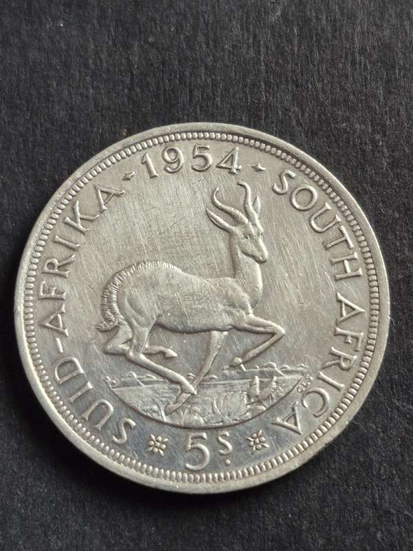 Union 5 Shillings 1954 (scarce date)