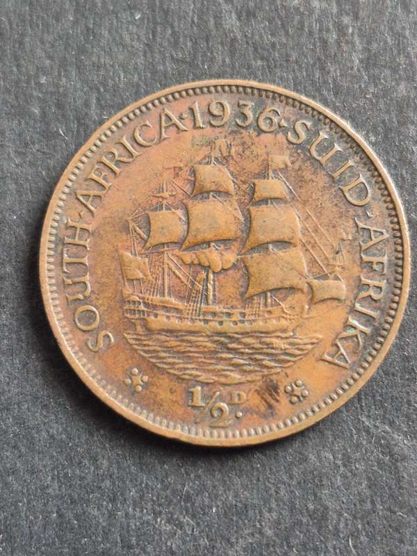 Union 1/2 Penny 1936
