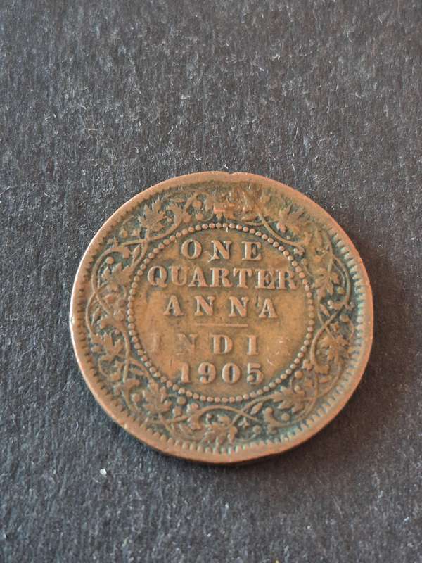 India One Quarter Anna 1905