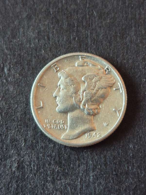 USA Mercury Dime 1942 Silver