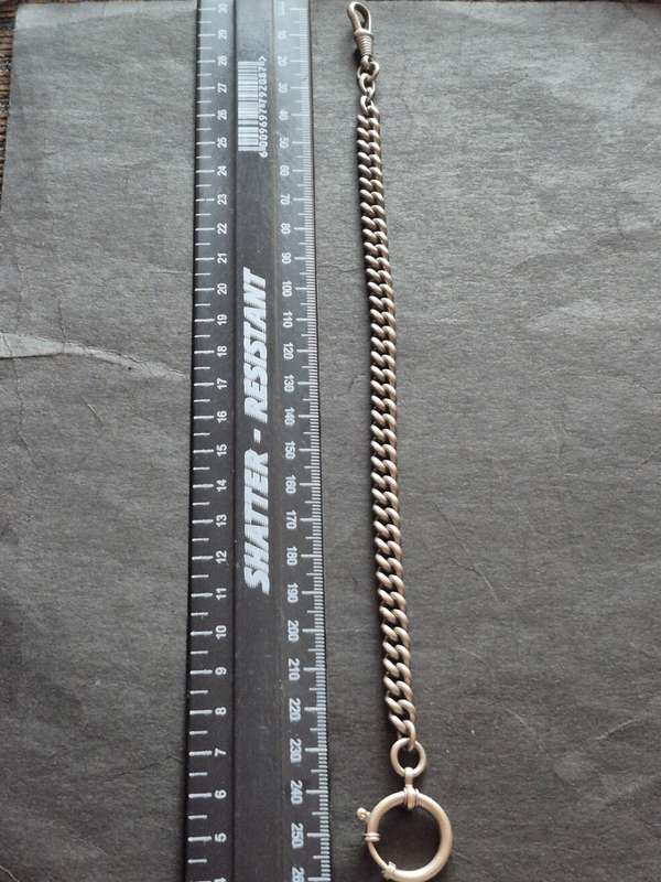 Vintage Silver Plated Fob Chain 258mm