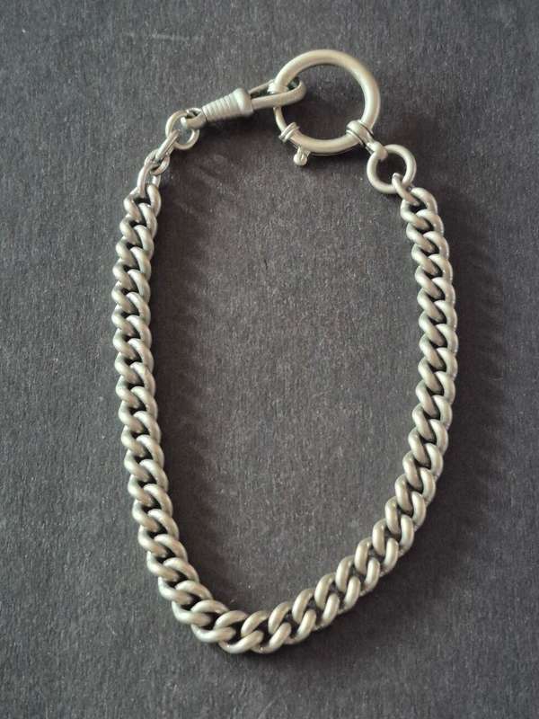 Vintage Silver Plated Fob Chain 258mm