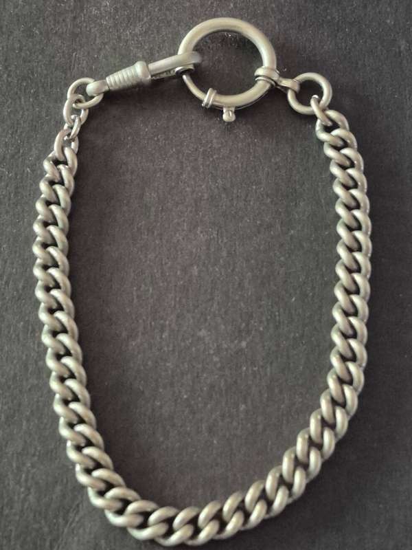 Vintage Silver Plated Fob Chain 258mm
