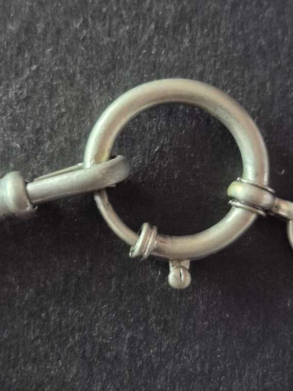 Vintage Silver Plated Fob Chain 258mm