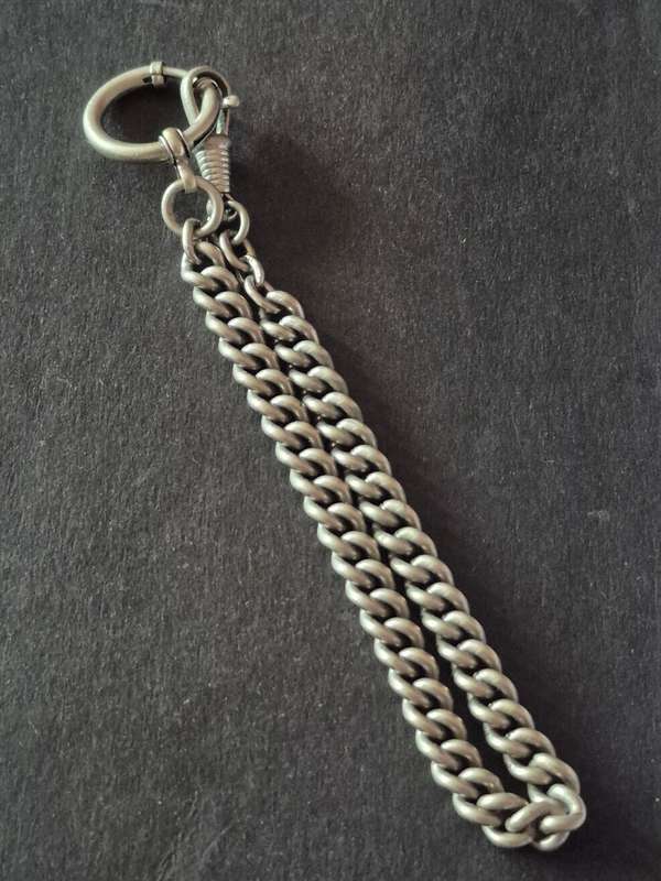 Vintage Silver Plated Fob Chain 258mm