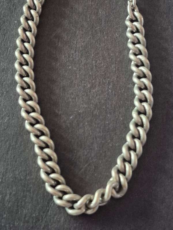 Vintage Silver Plated Fob Chain 258mm