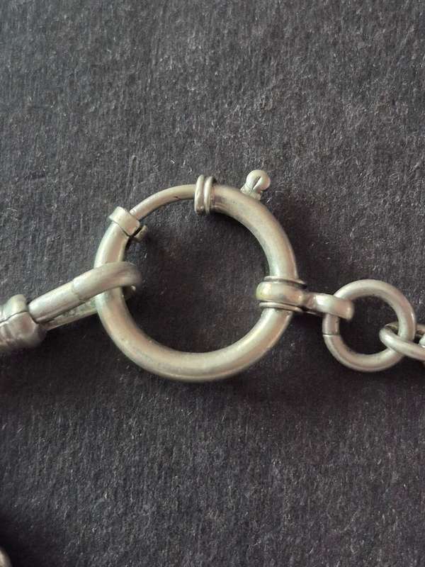 Vintage Silver Plated Fob Chain 258mm