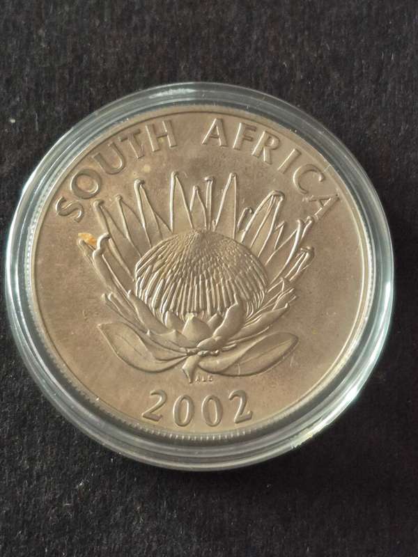 Protea Series Silver Proof One Rand 2002 Soccer