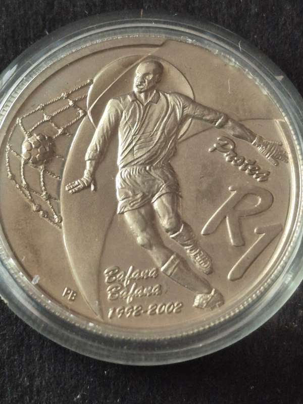Protea Series Silver Proof One Rand 2002 Soccer