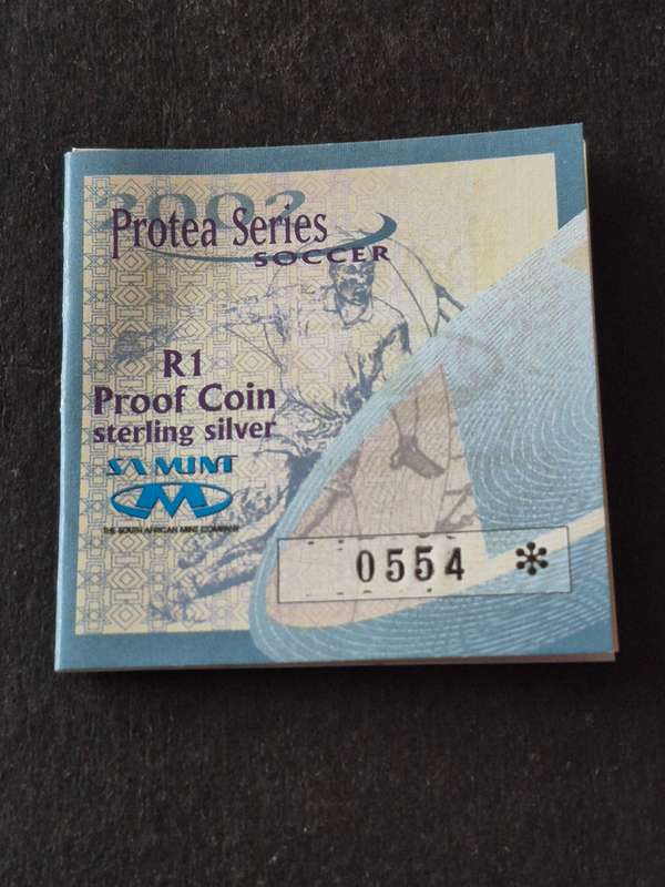 Protea Series Silver Proof One Rand 2002 Soccer