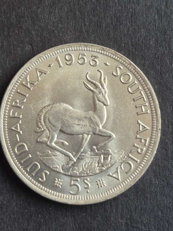 Union 5 Shillings 1953 EF+/UNC