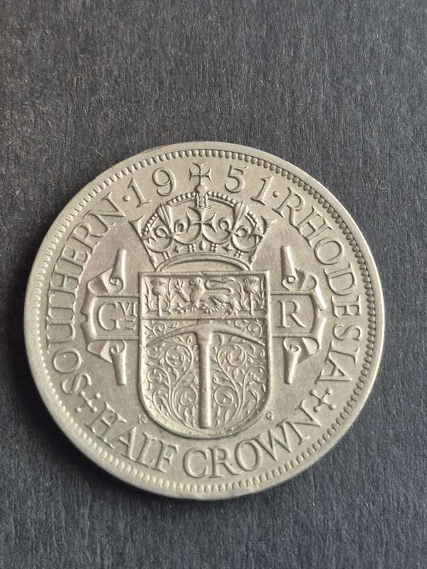 Southern Rhodesia 1/2 Crown 1951