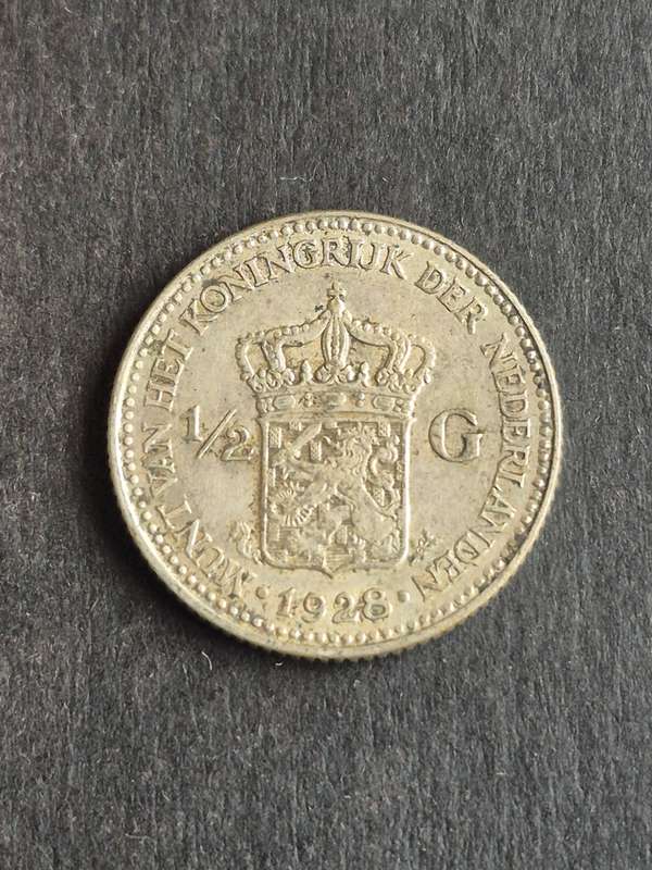 Nederlands 1/2 Gulden 1928 Silver