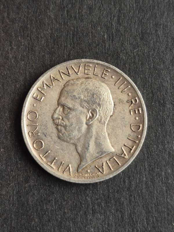Italy 5 Lire 1929 Silver