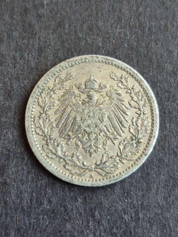 Deutsches Reich 1/2 Mark 1907 Silver