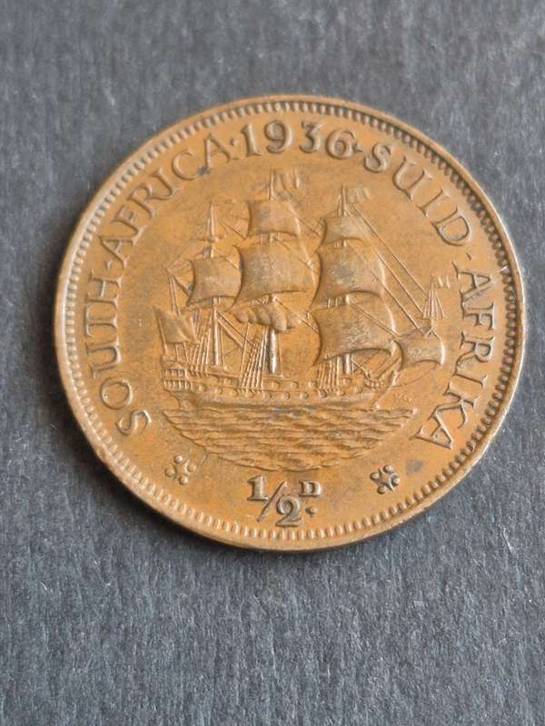 Union 1/2 Penny 1936 (nice condition)