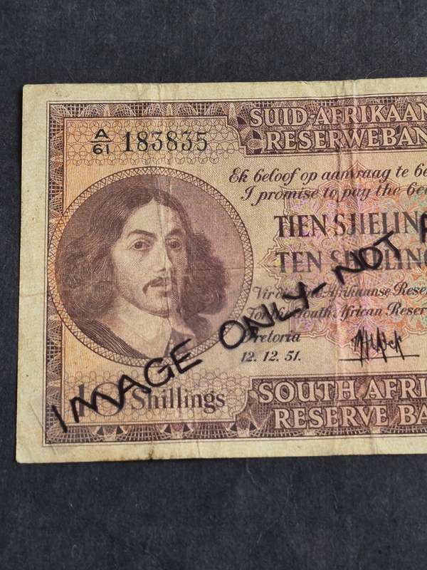 MH de Kock 10 Shillings 12/12/51 A/E