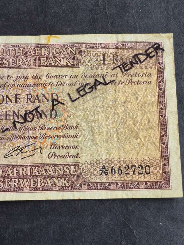 G Rissik One Rand 1st issue 1962