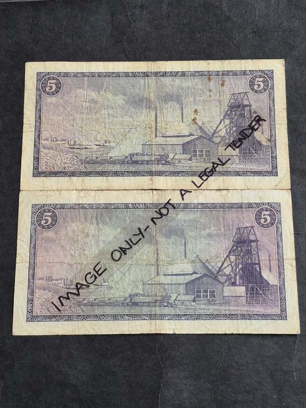 2 x TW de Jongh Five Rand 3rd issue 1975