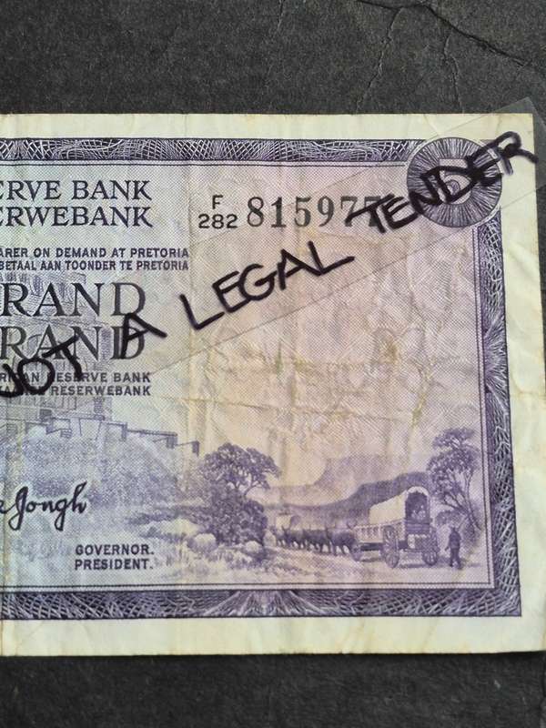 TW de Jongh Five Rand 3rd issue 1975