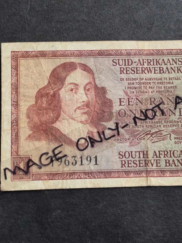 G Rissik One Rand Replacement Note Z1