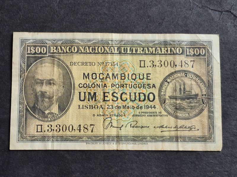 Mozambique One Escudo 1944 (nice condition)