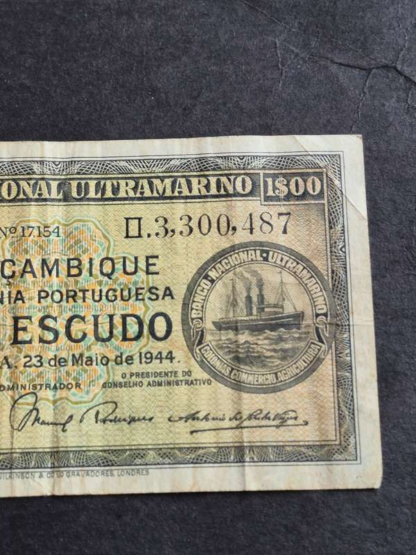 Mozambique One Escudo 1944 (nice condition)