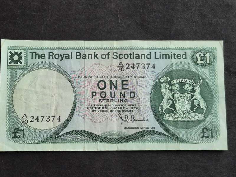 Bank of Scotland One Pound 1974