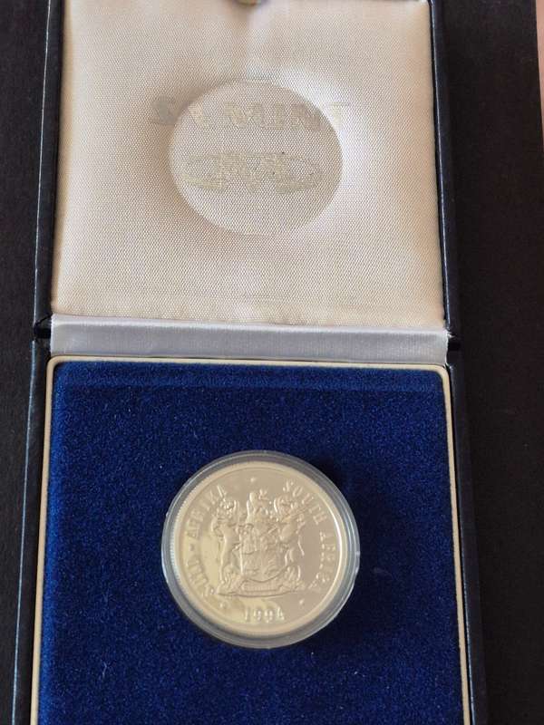 Presidential Inauguration Silver One Rand 1994 Proof