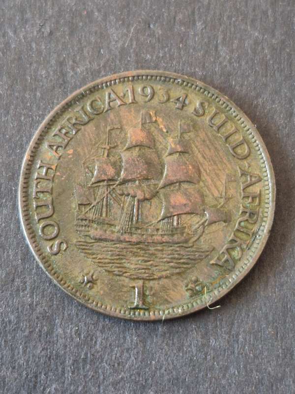 Union One Penny 1934 (Filler coin)