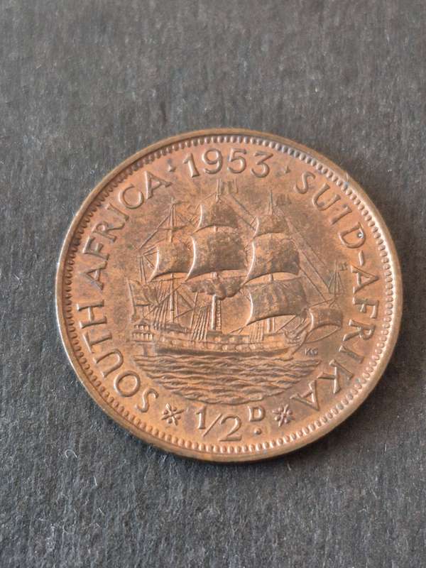 Union 1/2 Penny 1953 (nice condition)