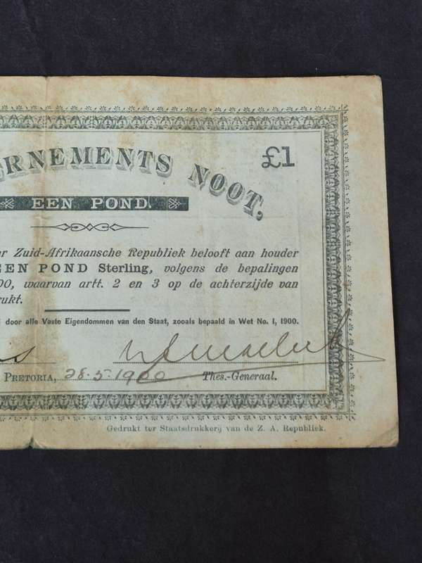 Government Note One Pound 28.5.1900