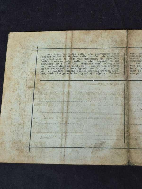 Government Note One Pound 28.5.1900