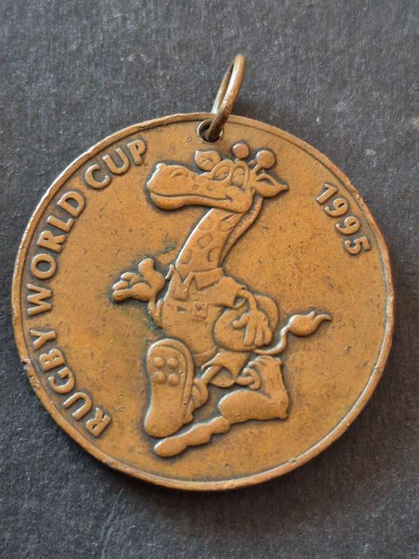 Rugby World Cup 1995 Bronze Medallion Pendant