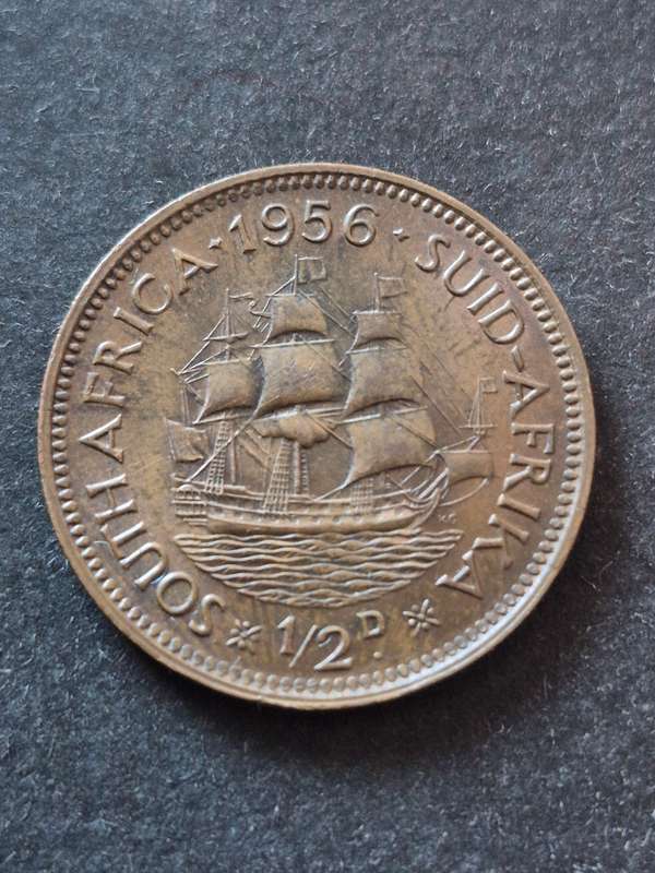 Union 1/2 Penny 1956 (excellent condition)
