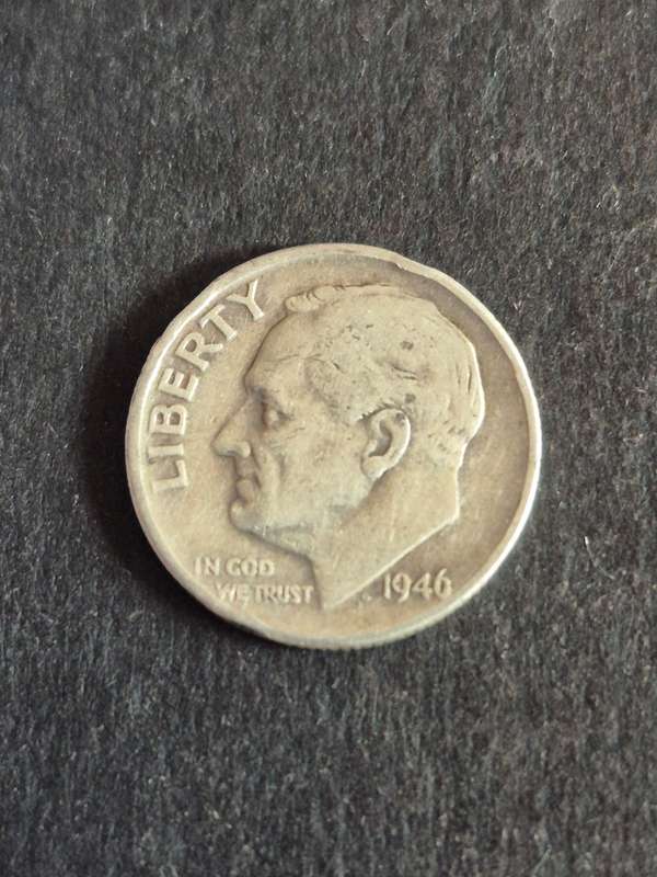 USA Roosevelt Dime 1946 Silver