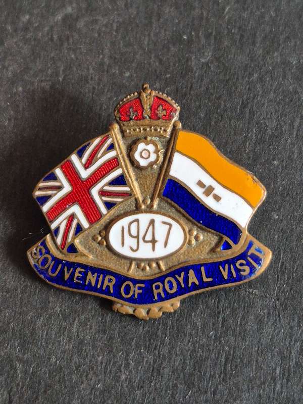 Enamel Royal visit 1947 Pin Badge