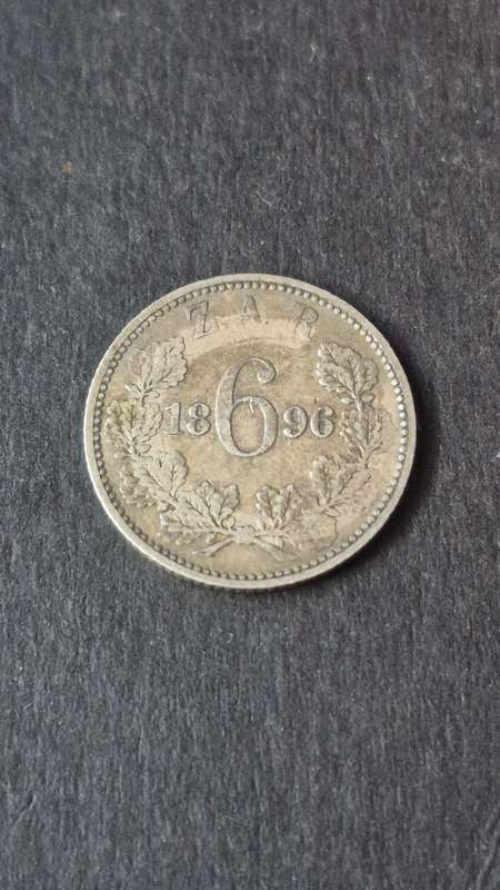 ZAR Sixpence 1896