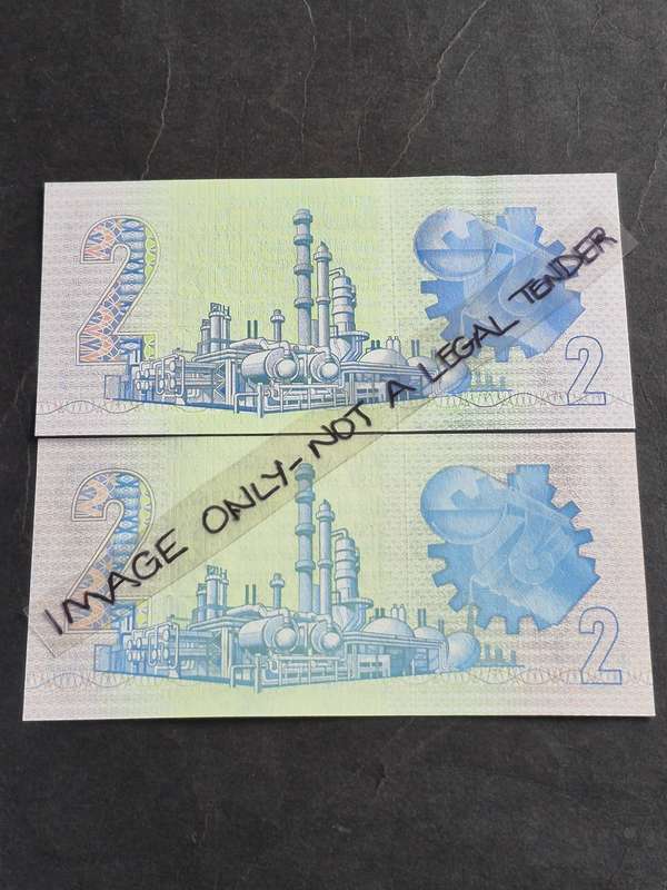 2 x GPC de Kock Two Rand 1989 UNC