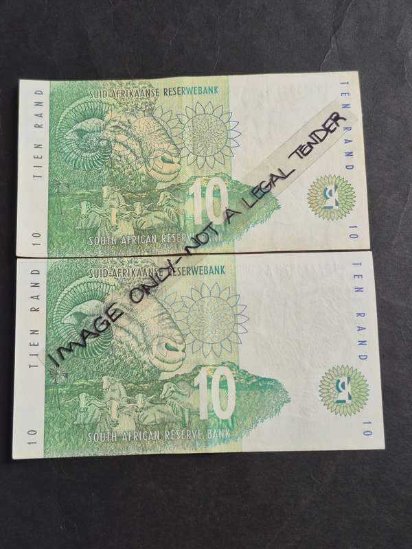 2 x CL Stals Ten Rand 2nd issue 1993 (nice condition)