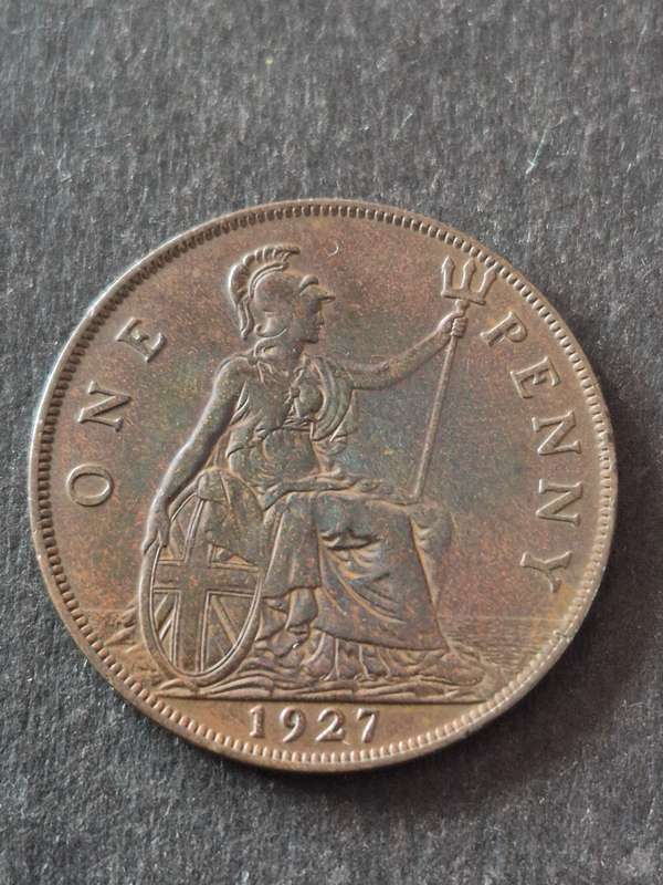 UK One Penny 1927 (excellent condition)