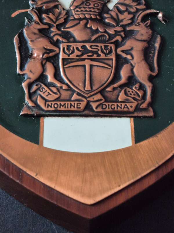 Rhodesian Coat of Arms Plaque