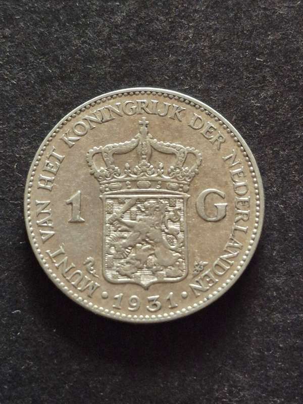 Nederlands One Gulden 1931 Silver