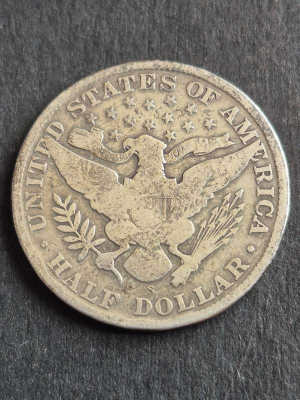 USA Barber 1/2 Dollar 1905S Silver